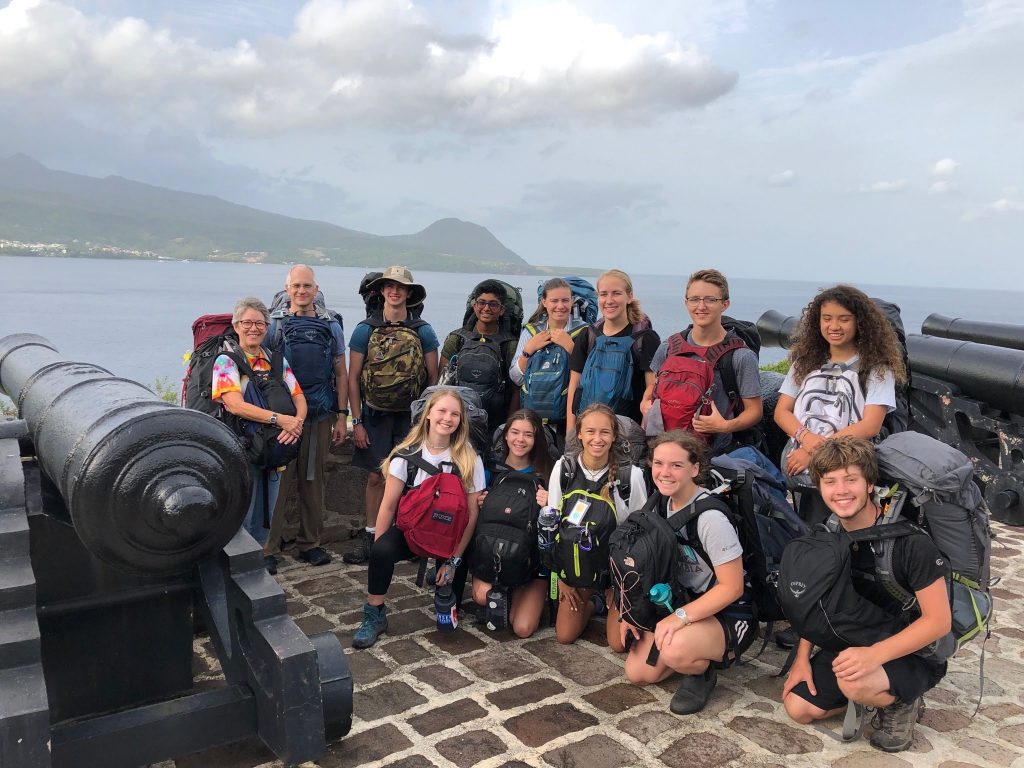 Photo of TMI students and faculty who attended a research expedition in June 2019 in Dominica